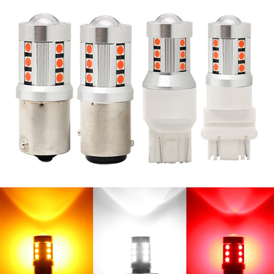 Uniwersalne białe światła świetlne LED dla samochodów1156 1157 3030 15SMD LED żarówka biała żółta tablica rejestracyjna Canbus wnętrze LED