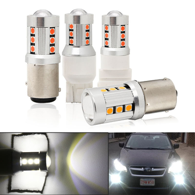 Uniwersalne białe światła świetlne LED dla samochodów1156 1157 3030 15SMD LED żarówka biała żółta tablica rejestracyjna Canbus wnętrze LED