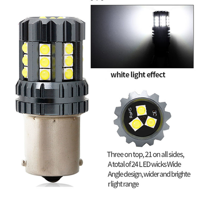 Białe światła świetlne LED Auto 12V 24V 2835 45SMD 1156 1157 T25 3156 3157 T20 7440 7443 Canbus Żarówki samochodowe Led