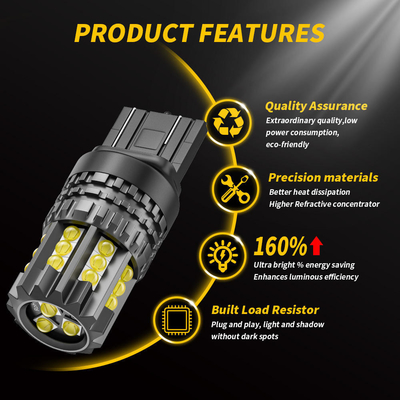 Białe światła świetlne LED Auto 12V 24V 2835 45SMD 1156 1157 T25 3156 3157 T20 7440 7443 Canbus Żarówki samochodowe Led