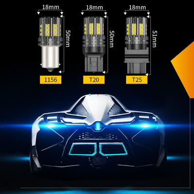 Białe światła świetlne LED Auto 12V 24V 2835 45SMD 1156 1157 T25 3156 3157 T20 7440 7443 Canbus Żarówki samochodowe Led