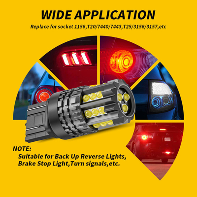 Białe światła świetlne LED Auto 12V 24V 2835 45SMD 1156 1157 T25 3156 3157 T20 7440 7443 Canbus Żarówki samochodowe Led