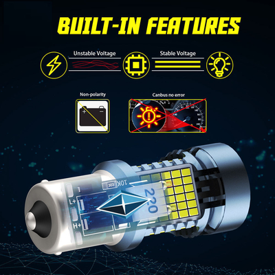 Żarówka LED z Canbusem 2016 120SMD T20 1156 1157 3156 3157 Światła hamulcowe LED z sygnałem skrętu z automatyczną lampą wentylatora