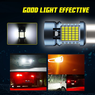 Żarówka LED z Canbusem 2016 120SMD T20 1156 1157 3156 3157 Światła hamulcowe LED z sygnałem skrętu z automatyczną lampą wentylatora