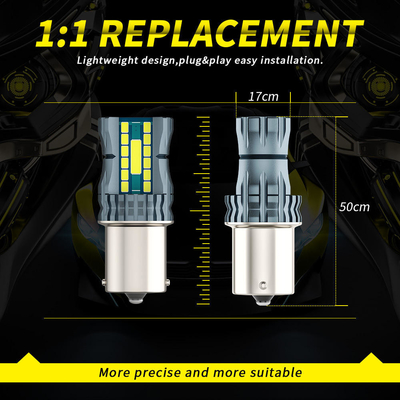 Bezwodne 12V 1156 3030 24LED+2COB Światła sygnalizacyjne skrętu hamulca 3156 Dual Color Led Bulb