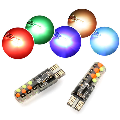 Jasność Nowy typ samochodu Wnętrze żarówka LED T10 5050 6SMD kolor RGB Z RGB Z zdalnym lampem lampowym