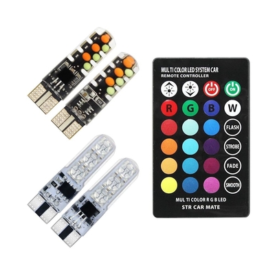 Jasność Nowy typ samochodu Wnętrze żarówka LED T10 5050 6SMD kolor RGB Z RGB Z zdalnym lampem lampowym