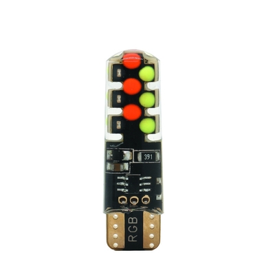 Jasność Nowy typ samochodu Wnętrze żarówka LED T10 5050 6SMD kolor RGB Z RGB Z zdalnym lampem lampowym