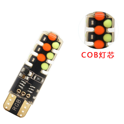 Jasność Nowy typ samochodu Wnętrze żarówka LED T10 5050 6SMD kolor RGB Z RGB Z zdalnym lampem lampowym