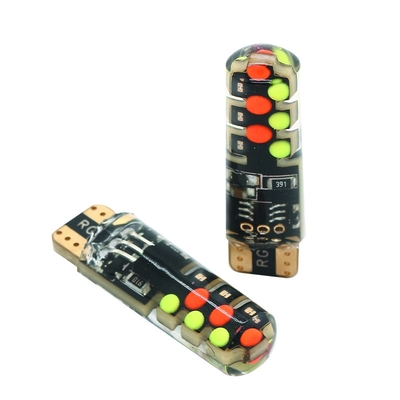 Jasność Nowy typ samochodu Wnętrze żarówka LED T10 5050 6SMD kolor RGB Z RGB Z zdalnym lampem lampowym