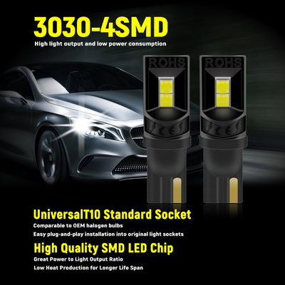 360 stopni LED żarówki T10 194 168 147 W5W 3030 Samochód LED żarówki wnętrza błędu wolne Licencja tablica światło