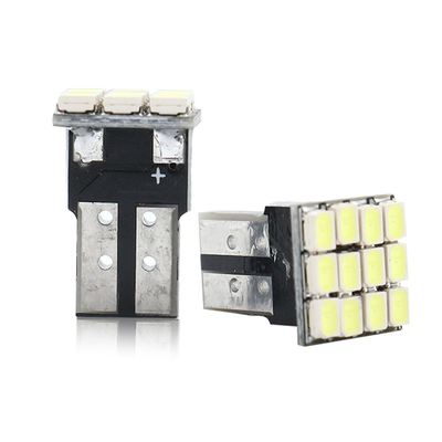 Moc 9W żarówki LED wodoodporne IP67 360 stopni światło samochodowe 12v T10 12SMD 1206 3020