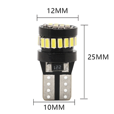 3014 LED Chip Automotive żarówki białe światło 360 stopni kąt wiązki T10 3014 24smd stały prąd Jasny żarówka LED
