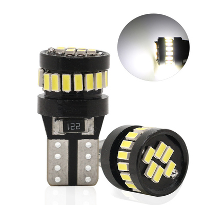 3014 LED Chip Automotive żarówki białe światło 360 stopni kąt wiązki T10 3014 24smd stały prąd Jasny żarówka LED