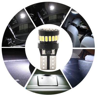 3014 LED Chip Automotive żarówki białe światło 360 stopni kąt wiązki T10 3014 24smd stały prąd Jasny żarówka LED