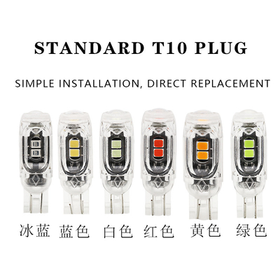 360 stopni LED żarówka samochodowa tablica rejestracyjna światło T10 2835 3030 5smd LED Highlight 5W5 Niepolarna lampa mała szerokość