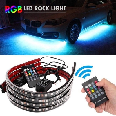 Światła wewnętrzne samochodowe LED Wielokolorowe sterowanie zdalne elastyczne ABS 12V Samochodowe światło LED