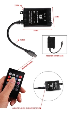 Światła wewnętrzne samochodowe LED Wielokolorowe sterowanie zdalne elastyczne ABS 12V Samochodowe światło LED