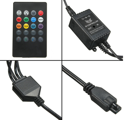 Światła wewnętrzne samochodowe LED Wielokolorowe sterowanie zdalne elastyczne ABS 12V Samochodowe światło LED