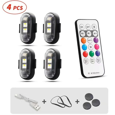 RGB Kolorowe LED Wnętrze samochodu Światła atmosferyczne Micro USB IP67 Bezprzewodowe sterowanie zdalne