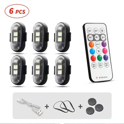 RGB Kolorowe LED Wnętrze samochodu Światła atmosferyczne Micro USB IP67 Bezprzewodowe sterowanie zdalne