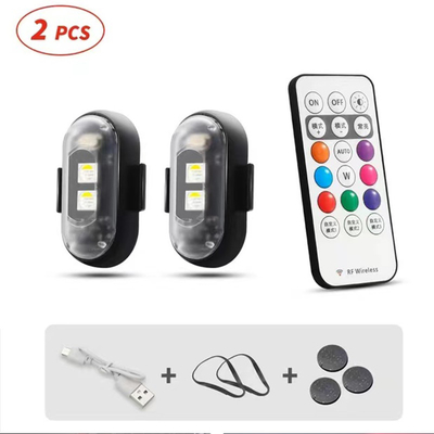RGB Kolorowe LED Wnętrze samochodu Światła atmosferyczne Micro USB IP67 Bezprzewodowe sterowanie zdalne