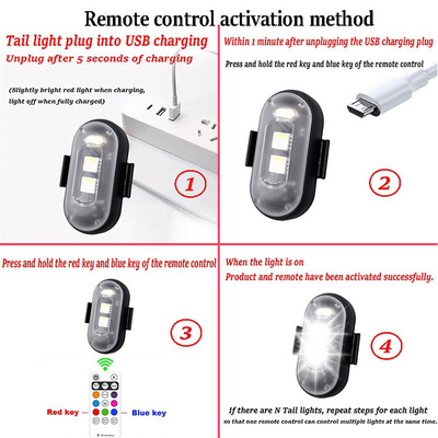 RGB Kolorowe LED Wnętrze samochodu Światła atmosferyczne Micro USB IP67 Bezprzewodowe sterowanie zdalne
