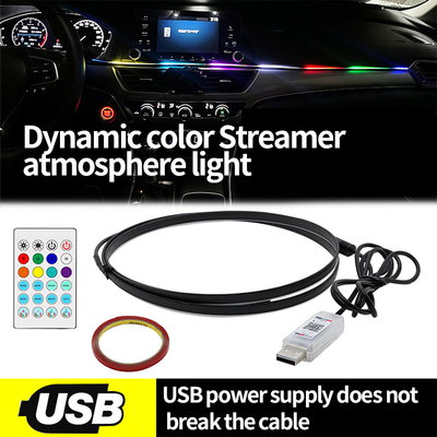 5V PVC USB LED Strip Lights 110cm z APP Remote Control Multi Modes oświetlenia dla atmosfery wewnętrznej
