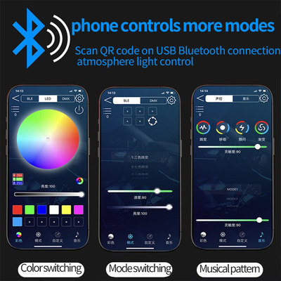 5V PVC USB LED Strip Lights 110cm z APP Remote Control Multi Modes oświetlenia dla atmosfery wewnętrznej
