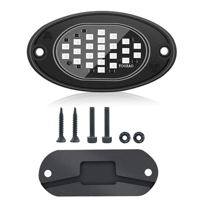 12V wodoodporne podwozie światło 2835 LED jednobarwne czyste białe 24 LED Rock Light dla ciężarówki Jeep ATV UTV Offroad Underglow