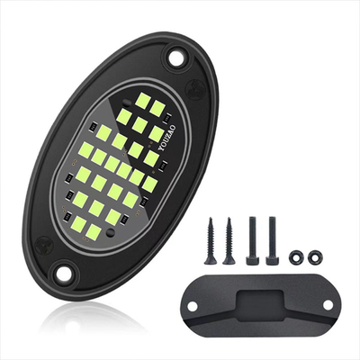12V wodoodporne podwozie światło 2835 LED jednobarwne czyste białe 24 LED Rock Light dla ciężarówki Jeep ATV UTV Offroad Underglow