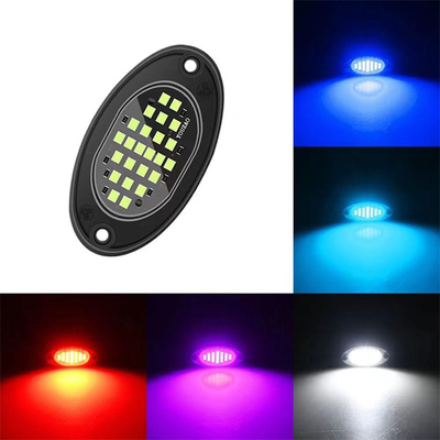 12V wodoodporne podwozie światło 2835 LED jednobarwne czyste białe 24 LED Rock Light dla ciężarówki Jeep ATV UTV Offroad Underglow