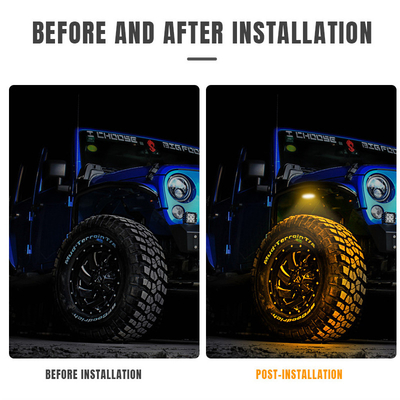 12V wodoodporne podwozie światło 2835 LED jednobarwne czyste białe 24 LED Rock Light dla ciężarówki Jeep ATV UTV Offroad Underglow