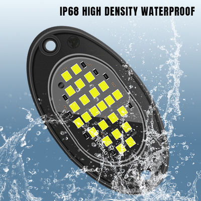 12V wodoodporne podwozie światło 2835 LED jednobarwne czyste białe 24 LED Rock Light dla ciężarówki Jeep ATV UTV Offroad Underglow