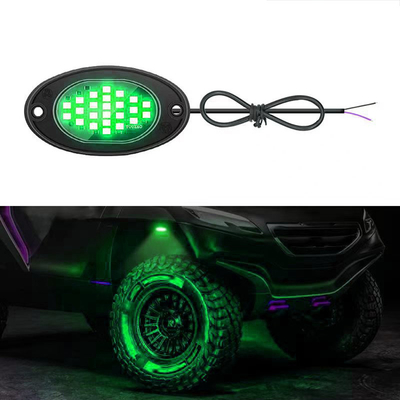 12V wodoodporne podwozie światło 2835 LED jednobarwne czyste białe 24 LED Rock Light dla ciężarówki Jeep ATV UTV Offroad Underglow
