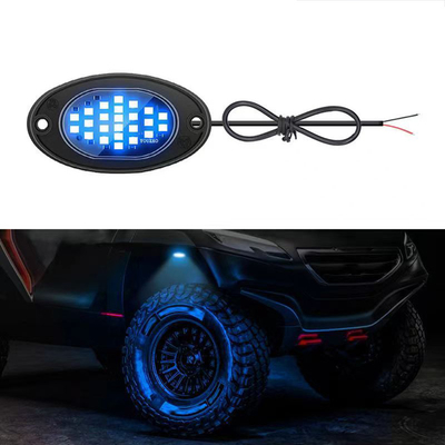 12V wodoodporne podwozie światło 2835 LED jednobarwne czyste białe 24 LED Rock Light dla ciężarówki Jeep ATV UTV Offroad Underglow
