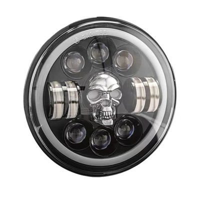 7-calowe okrągłe reflektory motocyklowe LED do Harley Royal Enfield 12000lm