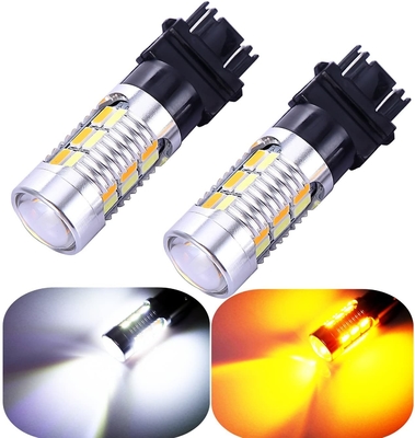 3157 3057 3357 4157 Światła kierunkowskazów LED hamulca Amber Switchback 22 SMD z projektorem