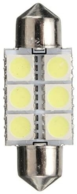 Festoon C5W 5050 6SMD LED oświetlenie wnętrza samochodu żarówka kopuła niebieski biały DC 12V 31mm 36mm 39mm 41mm