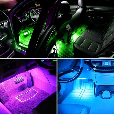 4 szt. 48 Led Strip Car Interior Atmosphere Lights IP65 z portem USB APP Control